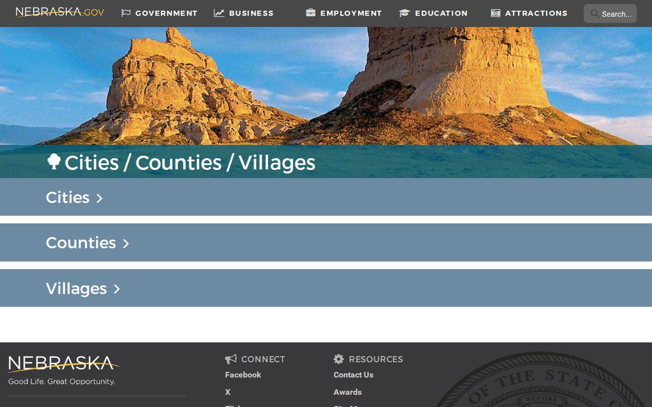 Gandy court records follow-up image of Nebraska local government directory context