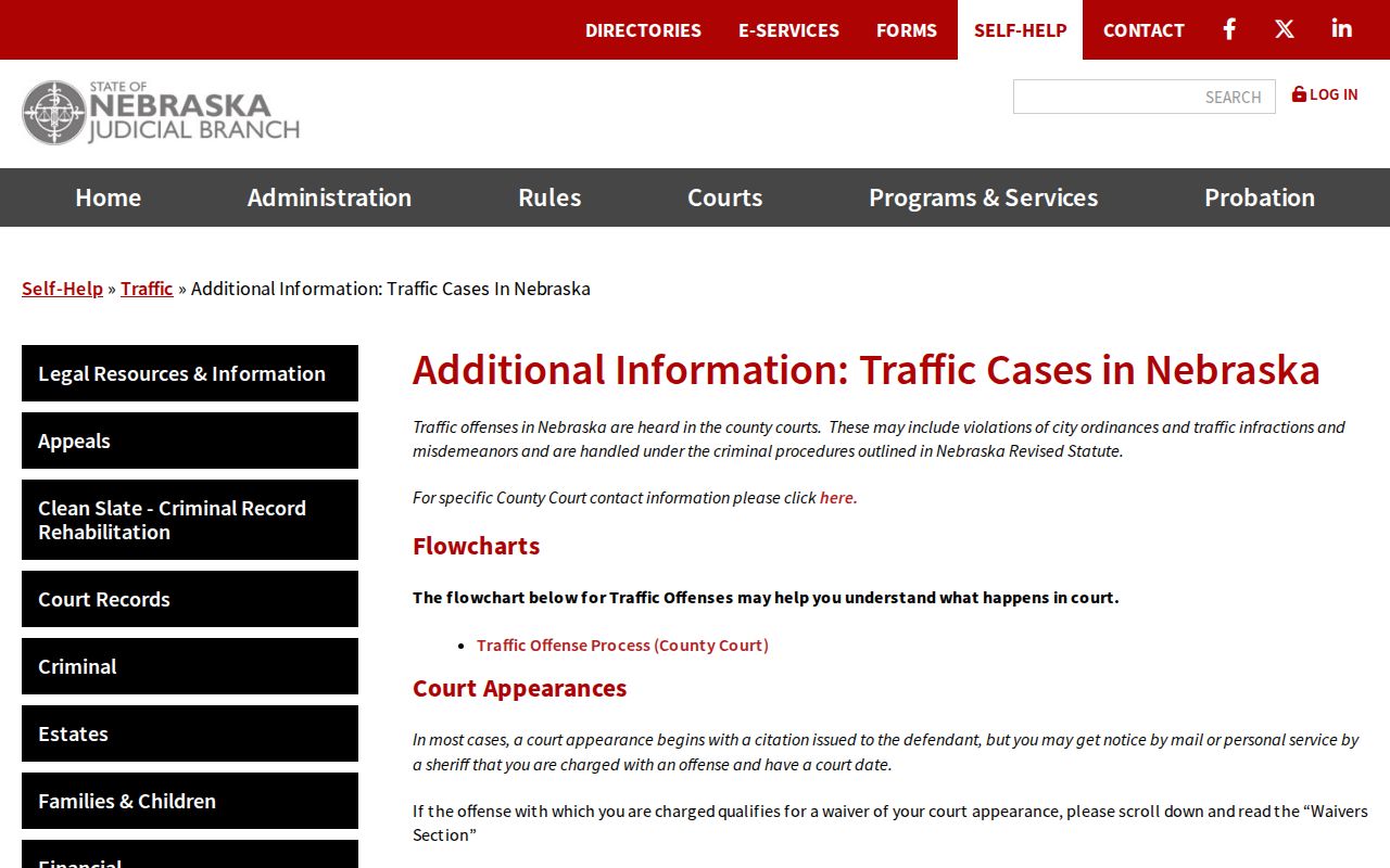 Logan County traffic court records waiver and appearance instructions